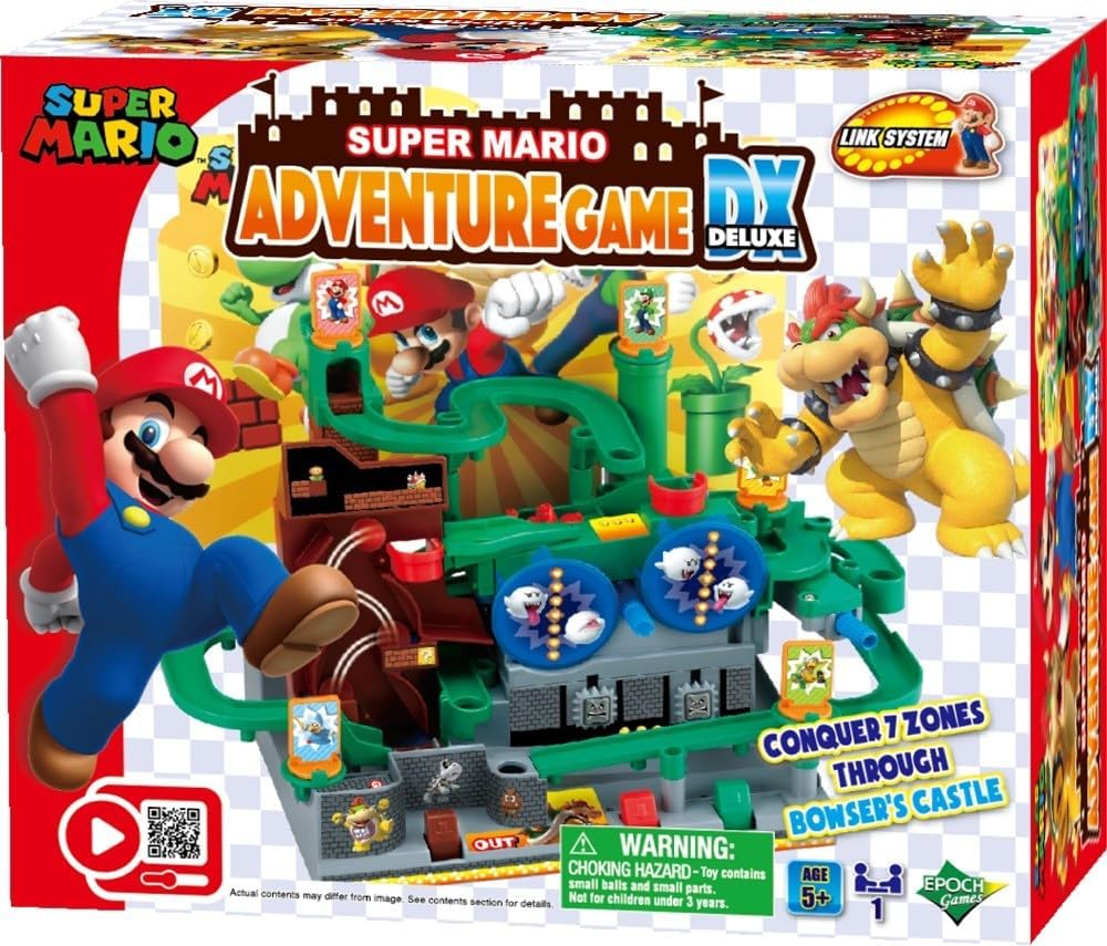 EPOCH Super Mario Adventure Game DX - Tabletop Skill and Action Game with Collectible Action Figures