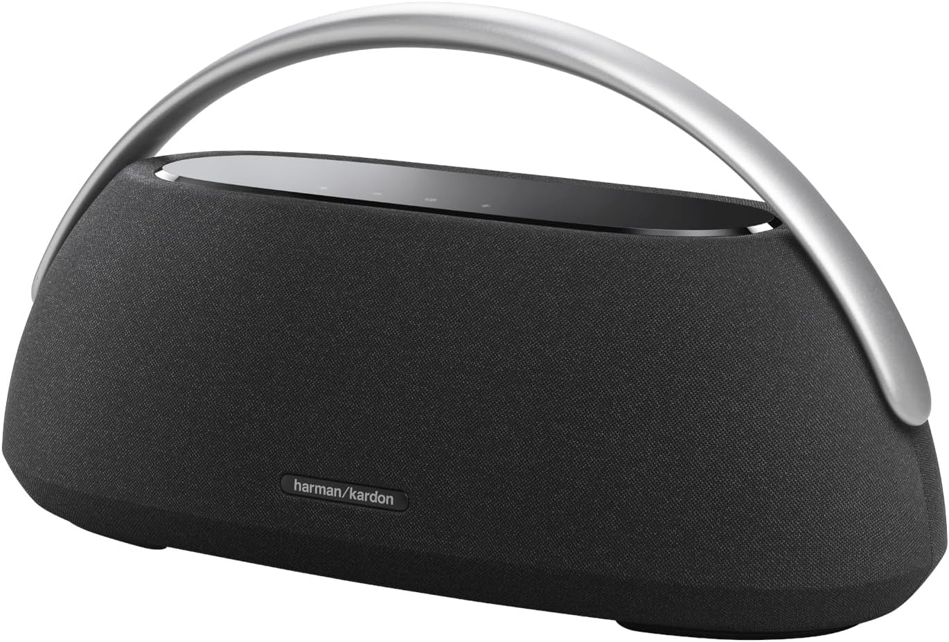 Harman Kardon Go + Play 3 - Portable Bluetooth speaker with superior sound and 8 hours playtime, USB Charging, Auto self tuning, Dual far-field microphones, Made in part with recycled materials(Black)