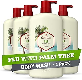 Old Spice Fresher Collection Body Wash for Men, Fiji with Palm Tree Scent, 25 fl oz (Pack of 4)