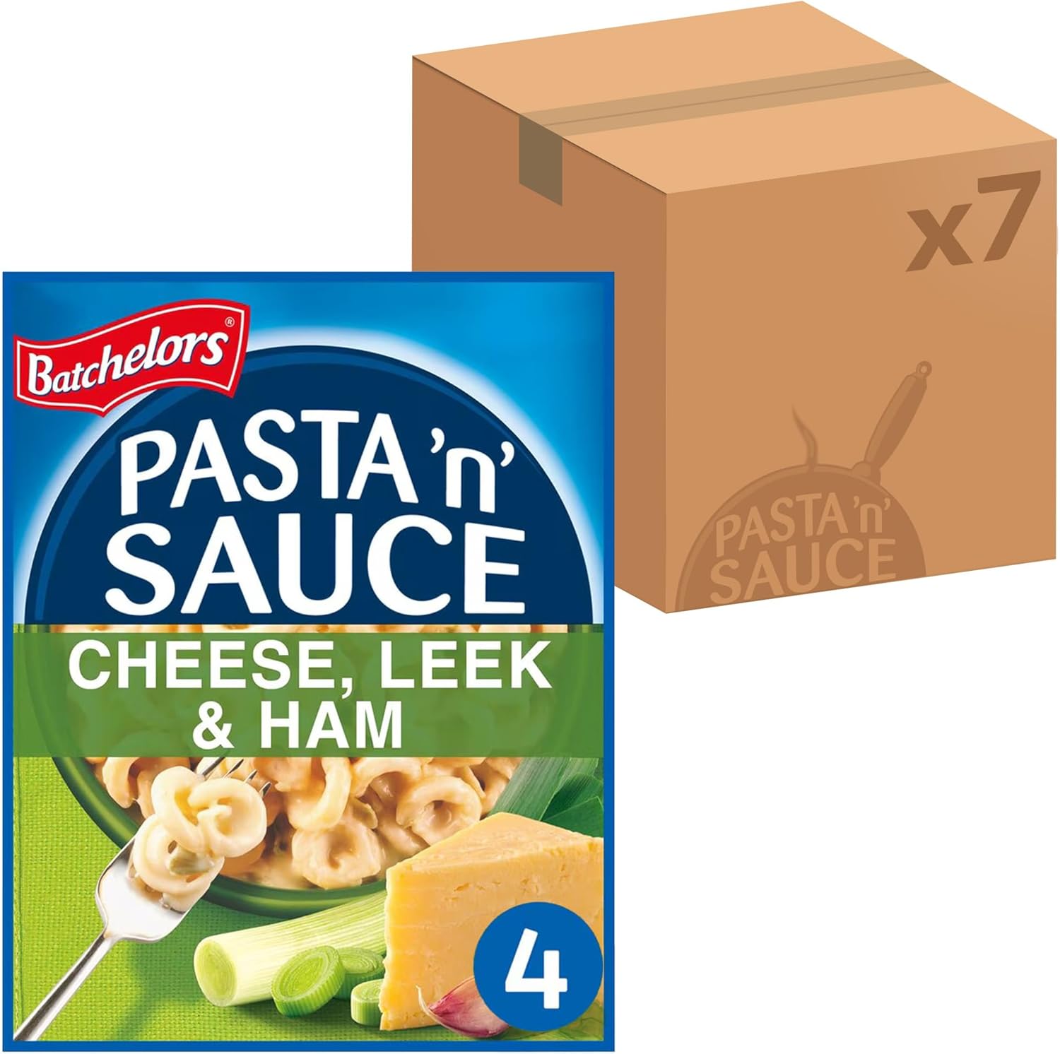 Batchelors Pasta 'n' Sauce Cheese, Leek & Ham Pasta Ready Meal, 99 g Packet (Pack of 7)