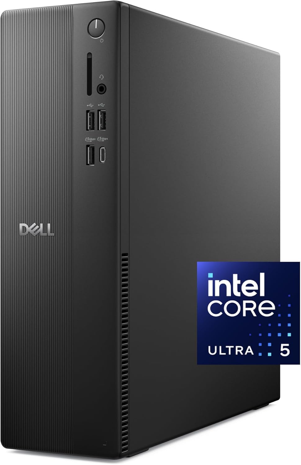 Dell Slim Desktop ECS1250 - Intel Core Ultra 5-225 Processor, Intel UHD Graphics, 16GB DDR5 5600MT/s Memory, 512GB M.2 SSD, 3.0 SD Card Reader, Wired Keyboard and Mouse, Basic Onsite Service