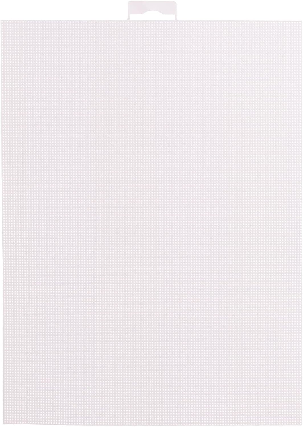 Vaessen Creative Plastic Canvas, 14 Count, Flexible Mesh Sheets for Crafts, Embroidery and Cross Stitch, 1 Piece, Size 21x28cm or 8.2x11, White