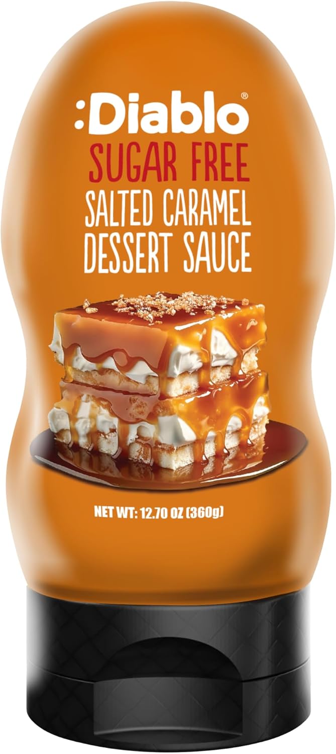 Diablo Salted Caramel Dessert Sauce | Sugar Free | Gluten Free | Diabetic Friendly | Hamper Available - Perfect for Gifting | 360g