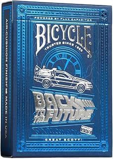 Bicycle Back To The Future Playing Cards 1 Pack, Premium, Foil, Metallic , Blue