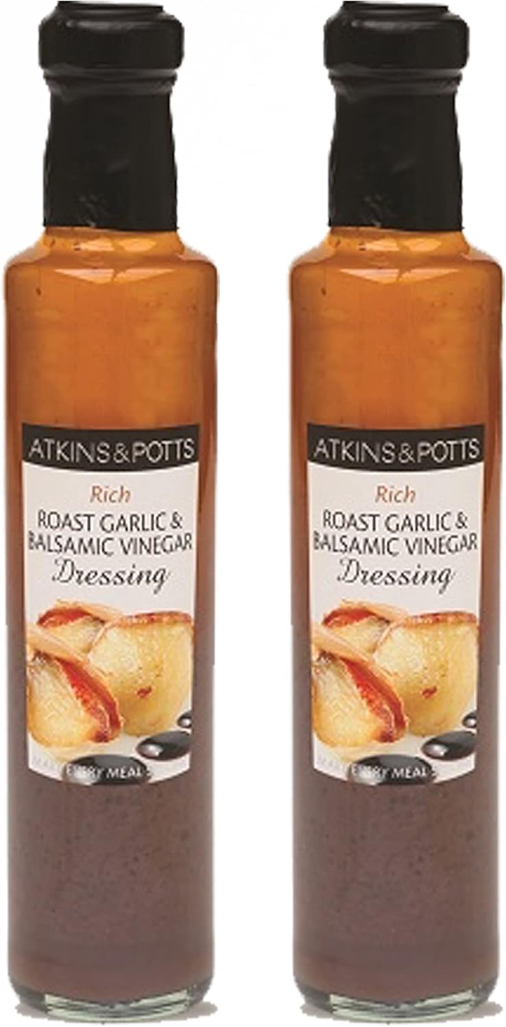 Atkins & Potts - Roast Garlic & Balsamic Vinegar Dressing 220g | Pack of 2