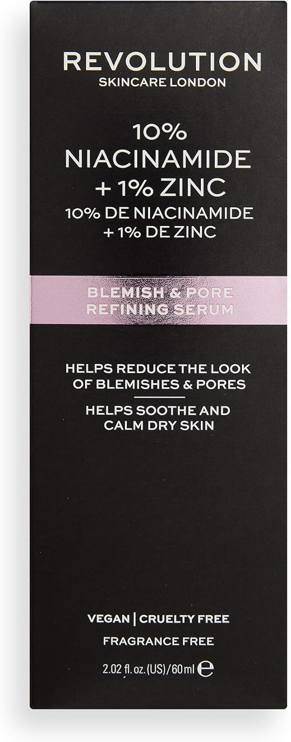 Revolution Skincare London, 10% Niacinamide and 1% Zinc Serum for Blemishes and Pores Extra Large 60 ml