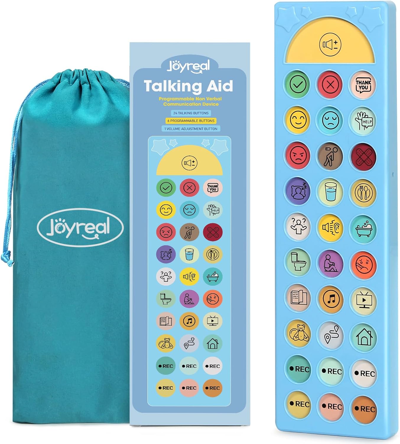 AAC Device for Autism, Joyreal Non Verbal Communication Tools for Speech Therapy & Stroke Rehab. Autism Talking Aids with 6 Programmable Buttons & Adjustable Volume, Autism Toys for Kids and Adults