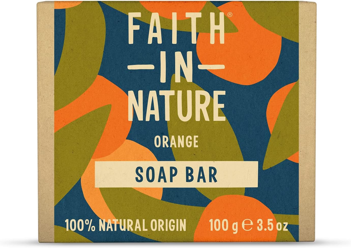 Faith In Nature Natural Orange Hand Soap Bar, Detoxifying, Vegan & Cruelty Free, No SLS or Parabens, 100g