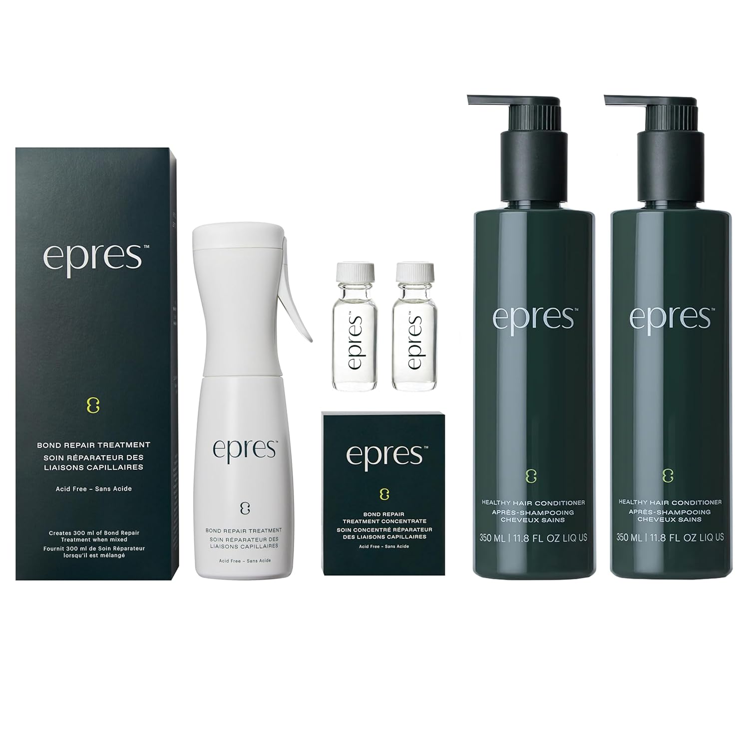 epres Healthy Hair 3-Step System Starter Kit, Includes Bond Repair Treatment & Shampoo and Conditioner