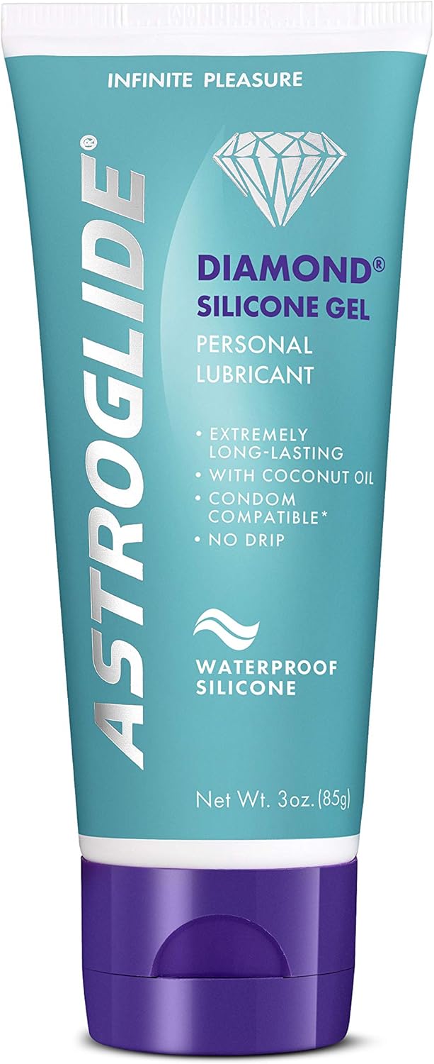 Astroglide Diamond, Premium Waterproof Silicone Gel Personal Lubricant, 3 oz.