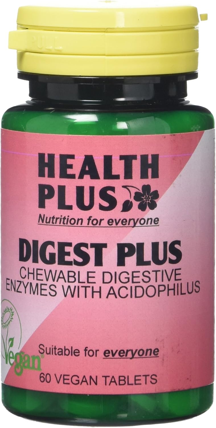 Health Plus Digest Plus Digestive Enzyme Supplement - 60 Chewable Tablets