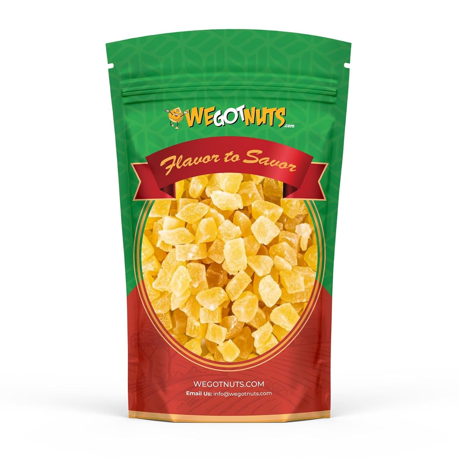 We Got Nuts Dried Pineapple Chunks | Freshly Packed Pineapple In A Perfectly Sealed Bag | Healthy Snack Full Of Vitamins, Minerals, Antioxidants, Fibers & Enzymes | Kosher Certified Dried Fruit (5lb)