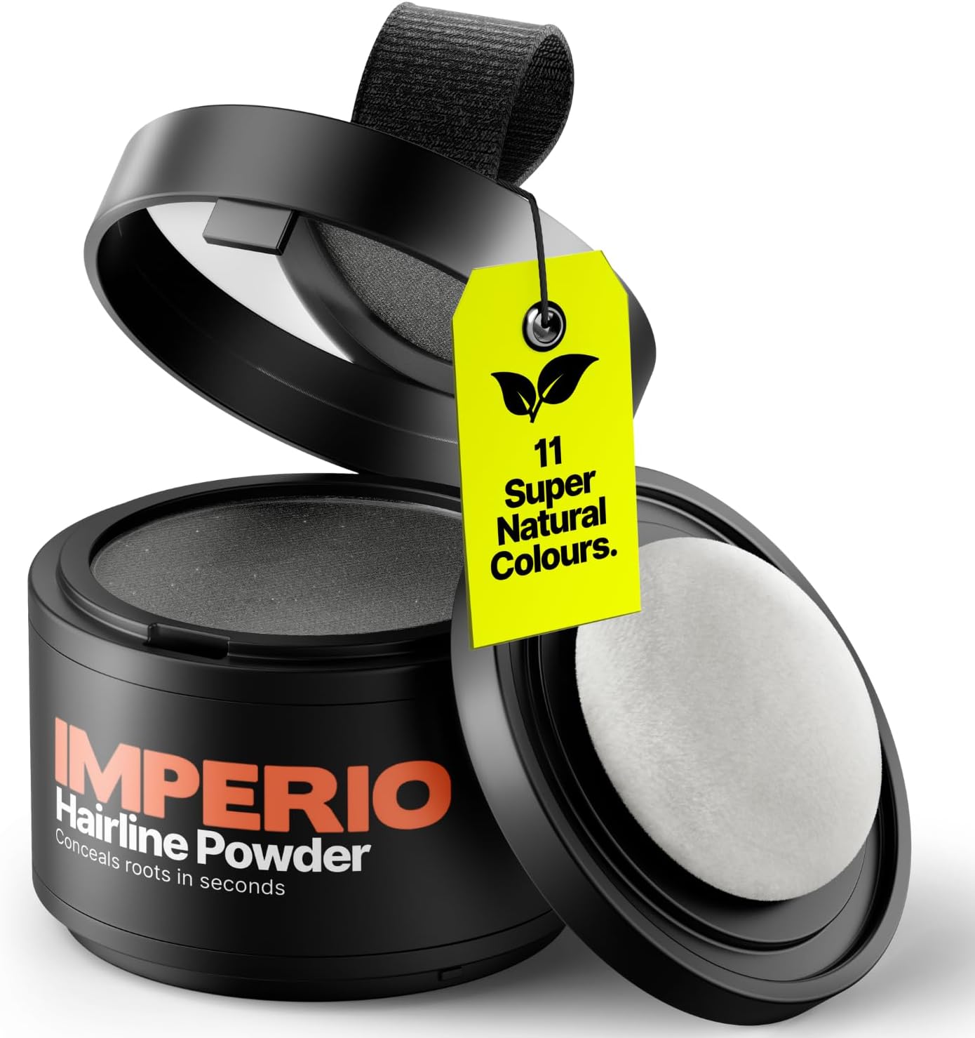 IMPERIO Root Touch Up Powder - Hairline Powder for Women and Men, Waterproof Root Touch Up to Cover Roots - Super natural Colours - 4g (Dark Grey)