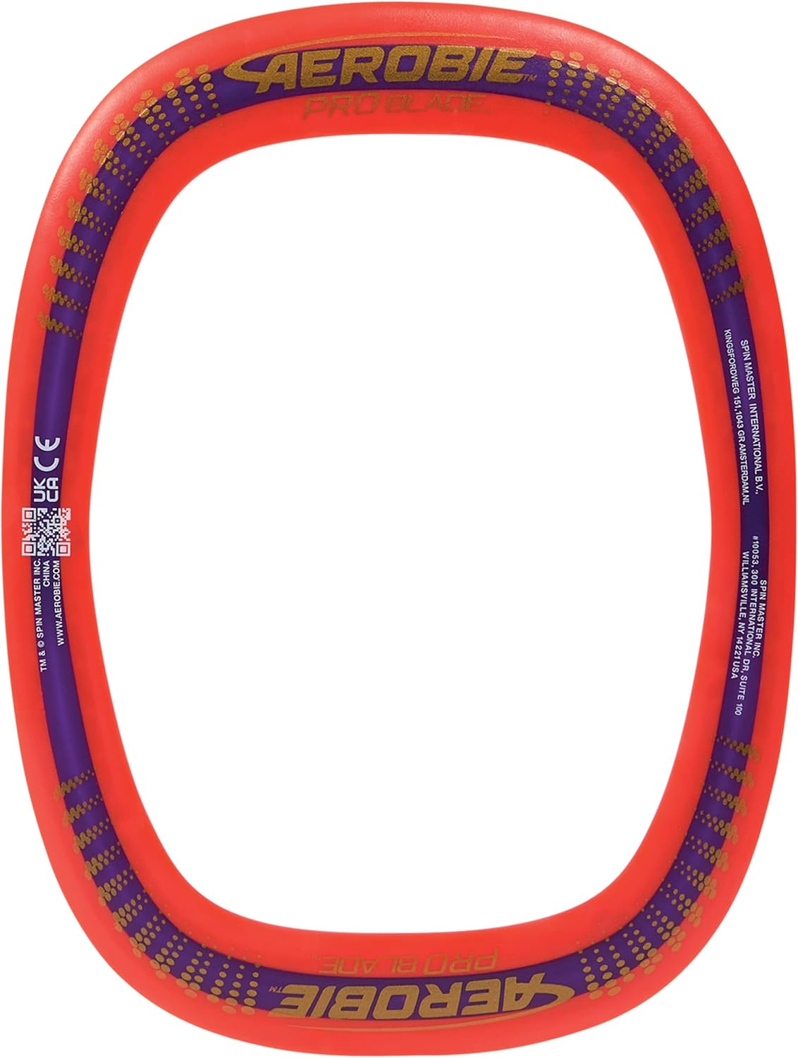 Aerobie Pro Blade Throw Ring, Lightweight Kids Toy for Disc Golf, Backyard Games & More, Outdoor Games for Adults and Family Ages 5 & Up, Red