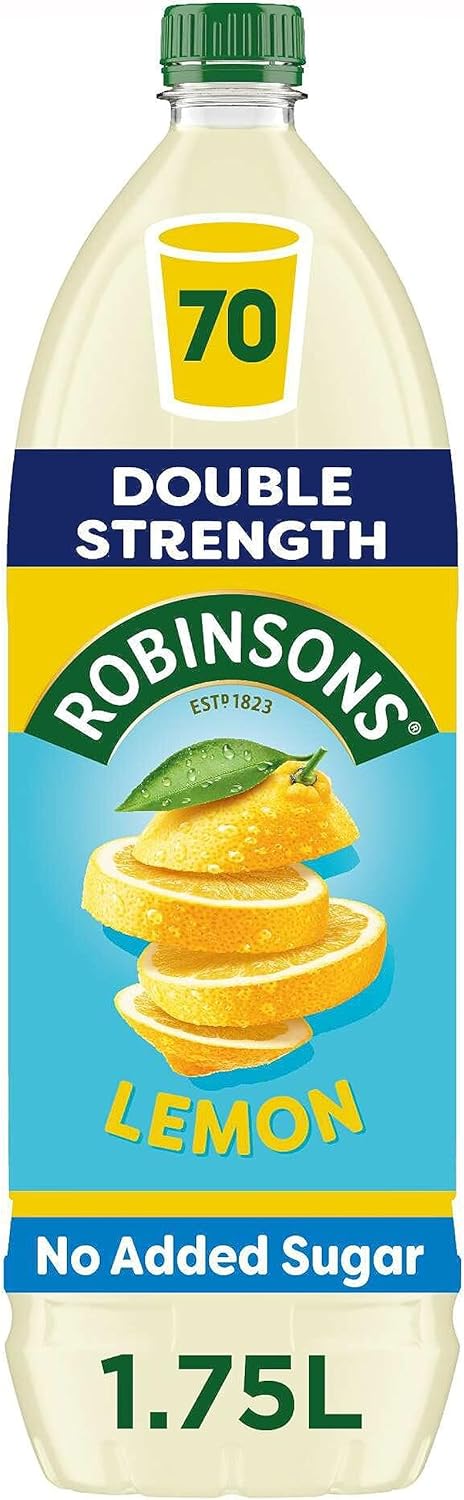 Robinsons Double Strength Lemon No Added Sugar Squash 1.75L