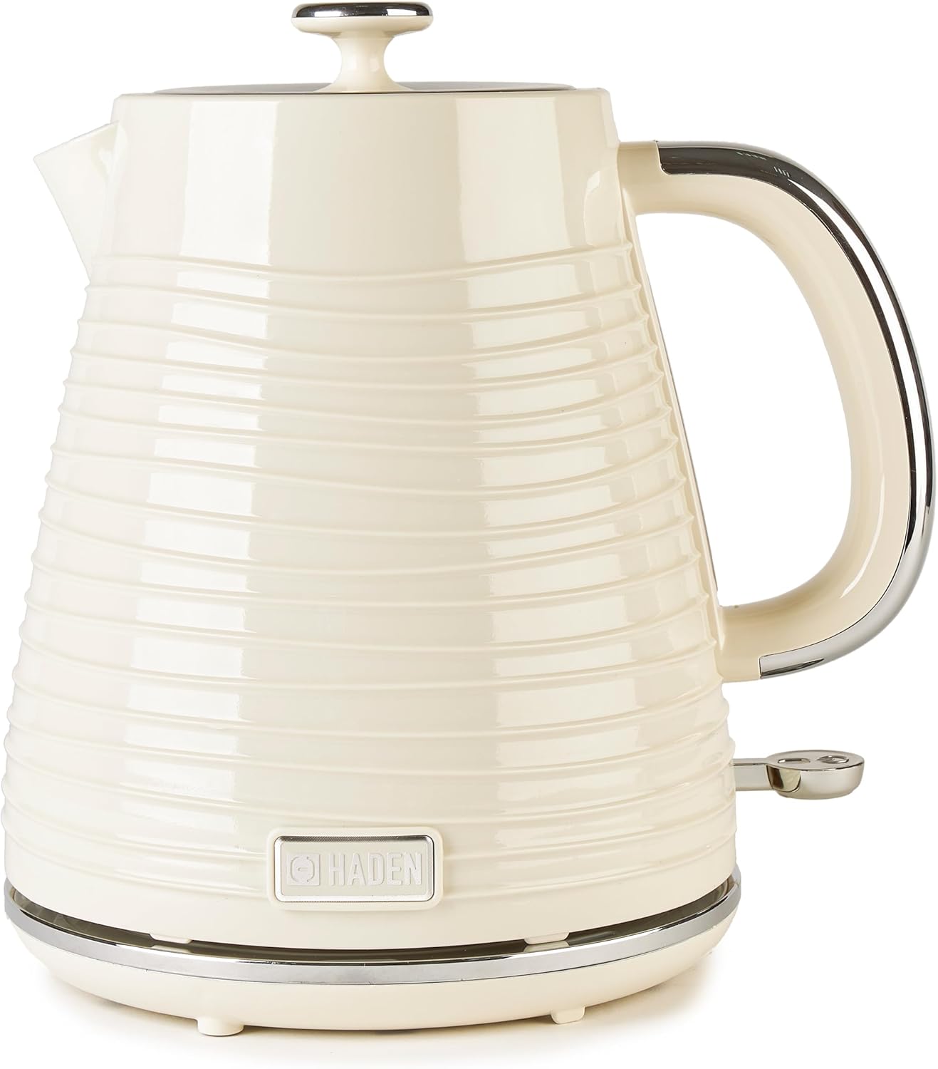 Haden Devon Cream Electric Fast Boil Kettle - 1.7L Capacity, BPA-Free, Auto-shutoff & Boil-Dry Protection