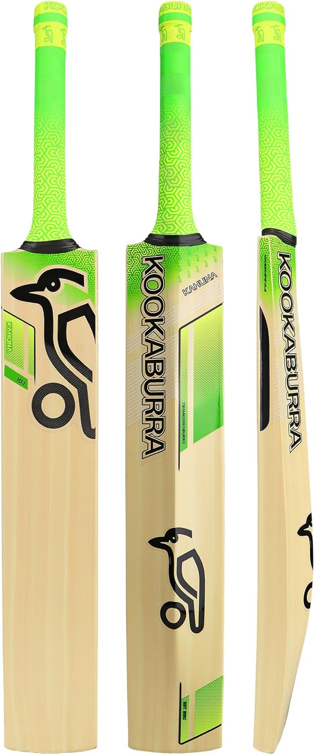 Kookaburra Kahuna 10.1 Cricket Bat - Size Harrow, Lime Green