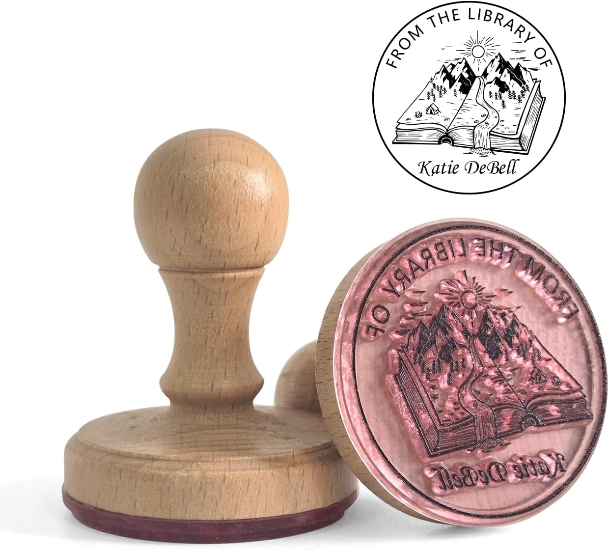 Personalized Book Stamp, Ex Libris, from The Library of, This Book Belongs to Personalized Library Stamp, Custom Wooden Custom Teacher Stamps