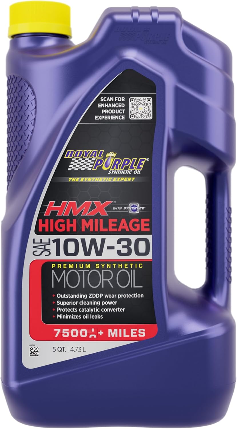 Royal Purple 11750 HMX SAE 10W-30 High-Mileage Synthetic Motor Oil - 5 qt., Model:ROY11750