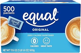EQUAL 0 Calorie Sweetener, Sugar Substitute, Zero Calorie Sugar Alternative Sweetener Packets, Sugar Alternative, 500 Count