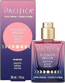 Pacifica Beauty Flower Moon Spray Perfume, Fragrances, Passion, Euphoria, Jasmine, Peach, Vanilla, Musk, Spray Perfume, Clean Perfume, Parfum, Eau de Toilette, Vegan, 1 fl oz (1 Count)