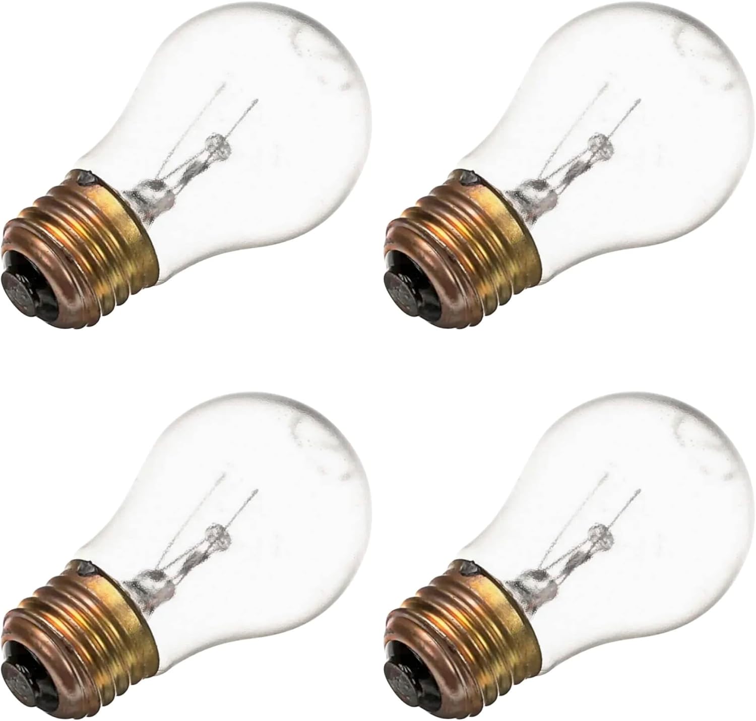 (4 Pack) Shatterproof Heat Lamp Light Bulb Replacement Compatible with Hatco 02.30.265 02.30.265.00 02.30.265.04 02.30.265.12 | 40 Watt A15 Safety Coated 110, 120, 130 Volts