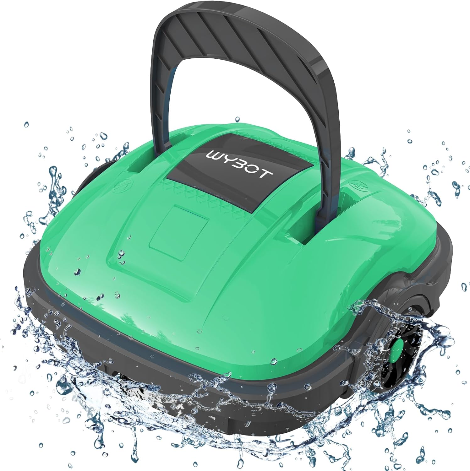 WYBOT Osprey 200 Cordless Robotic Pool Vacuum, Dual-Motor, Powerful Suction,180μm Fine Filter, Automatic Pool Cleaner, Self-Parking, Ideal for Above Ground Flat Pool-Green
