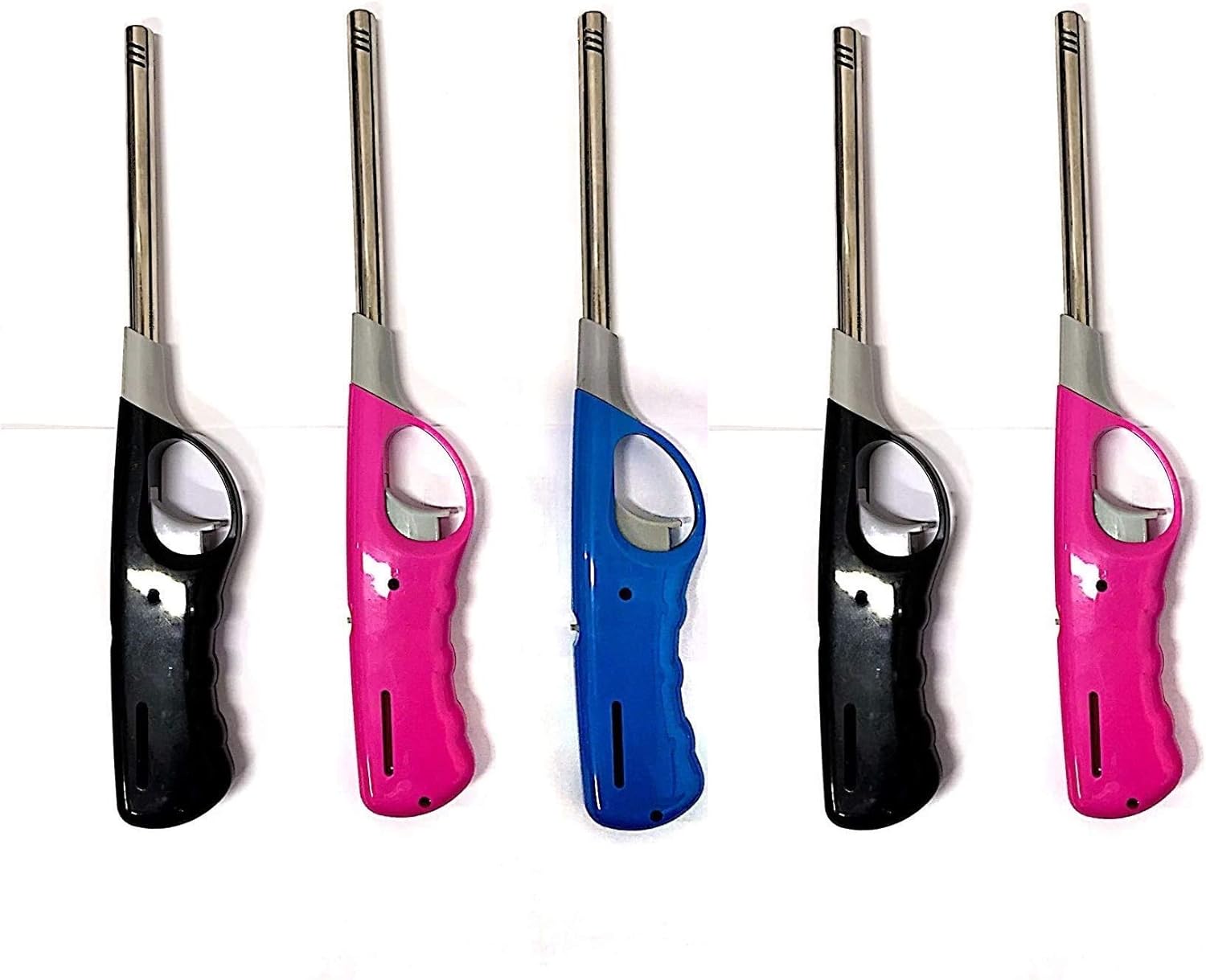 Pack of 5 Refillable Safety Gas Candle BBQ Fire Lighter Plastic 27 cm UK SELLER