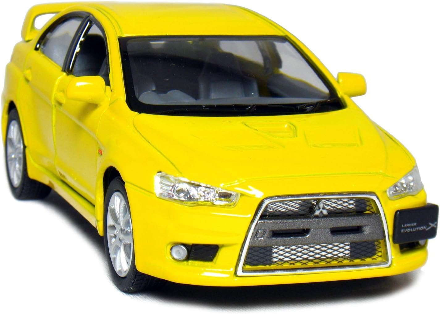 KiNSMART - 2008 Mitsubishi Lancer Evolution X 1:36 Scale 5" Die Cast Metal Model Toy Car (Yellow)