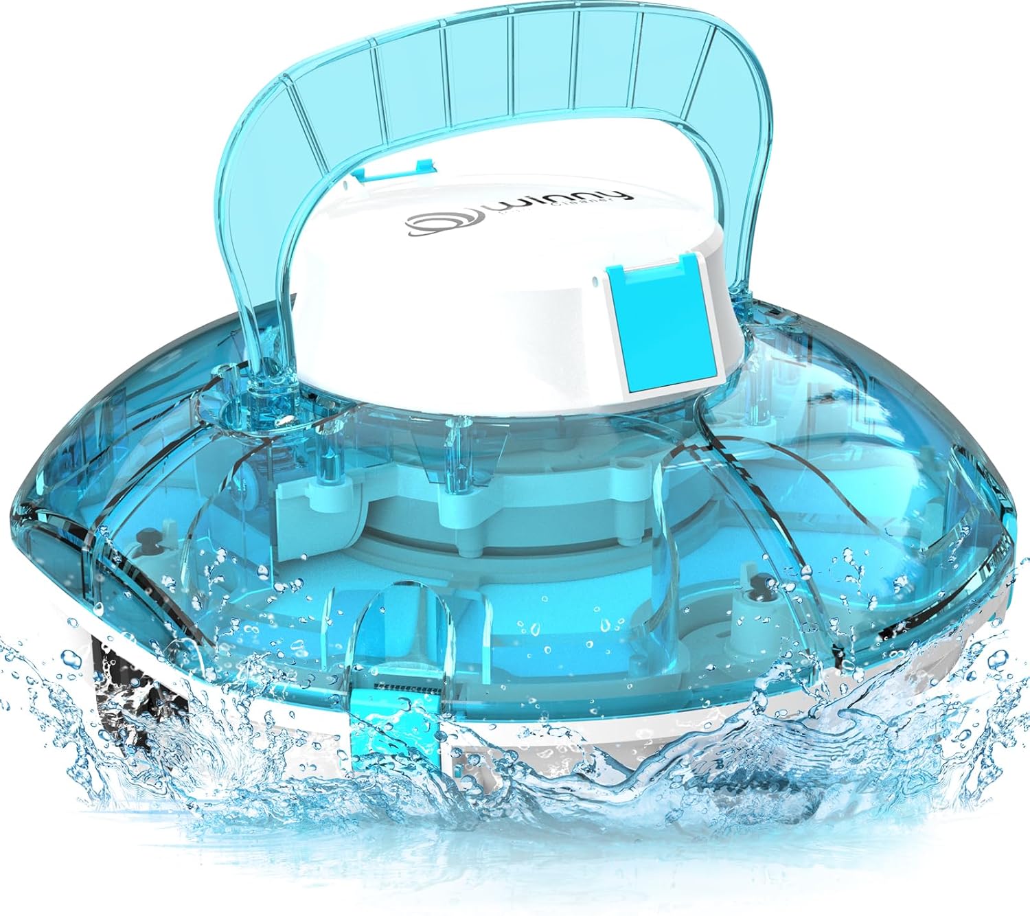 Cordless Robotic Pool Cleaner,Powerful Suction & Dual-Layer Filtration Automatic Vacuum for Above-Ground Pools up to 645 Sq. Ft, Portable, Self-Parking