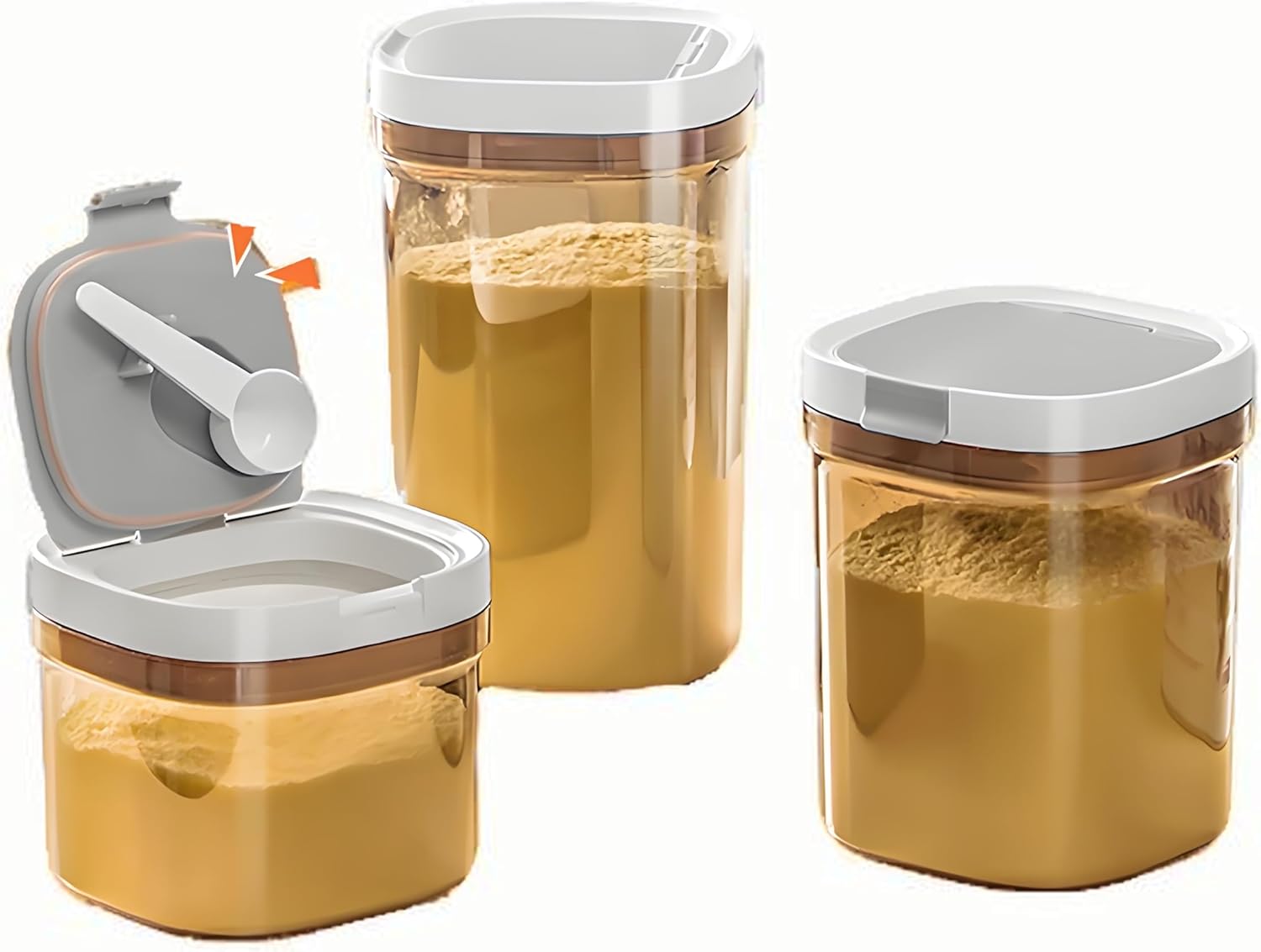 Baby Milk Powder Dispenser Pot for Home, Formula Powder pot to Go, Formula Dispenser Container with Scoop for Milk Powder, Coffee, Cereal, Flour, Snacks, Candy,1300ml