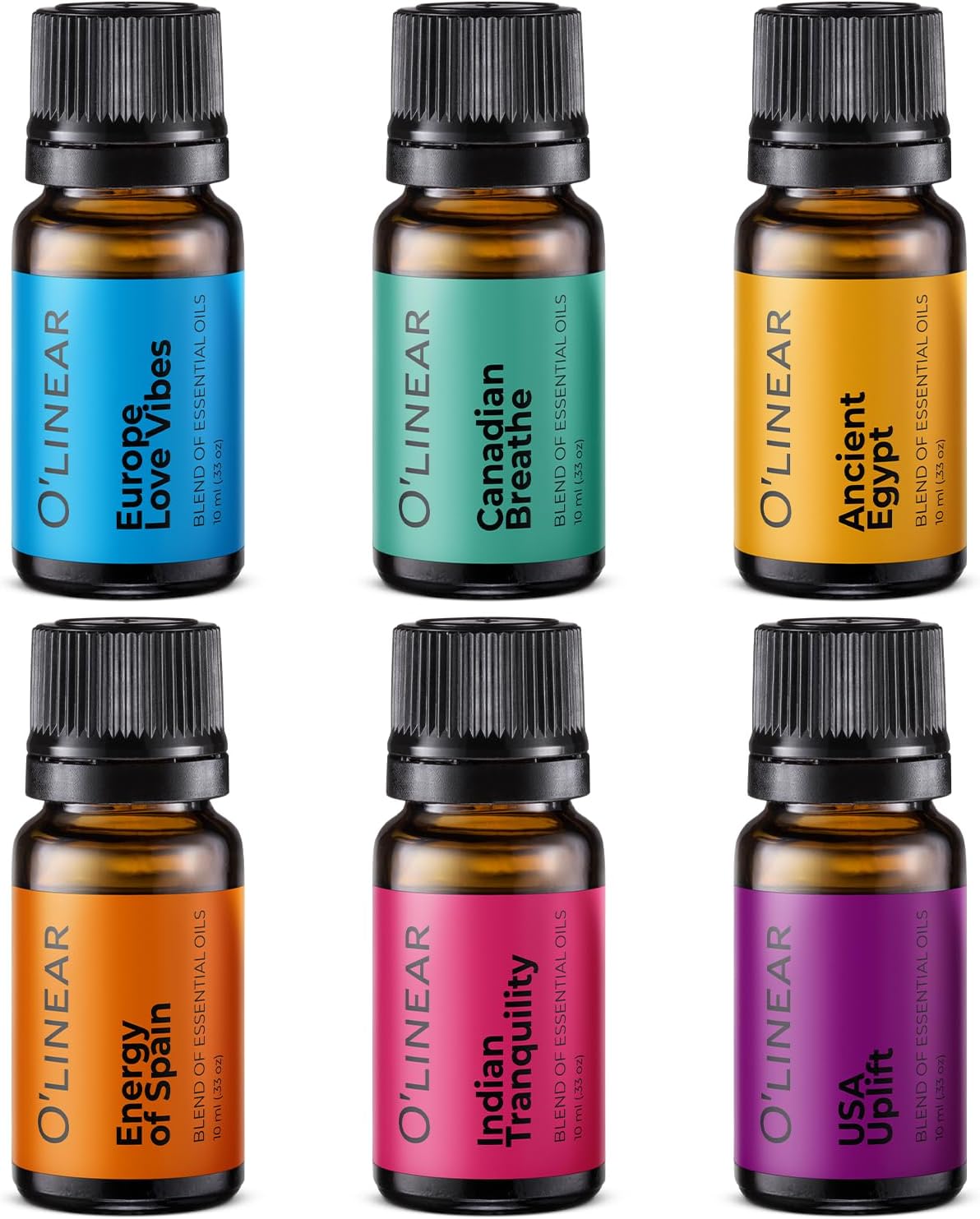Scent of Adventure Essential Oils Set 6 Aromatherapy Diffuser Blends for Home Office Humidifier Car Fresheners Premium Grade Relaxation Scented Oil Diffuser Refill Essentials Pack Christmas Gift Set