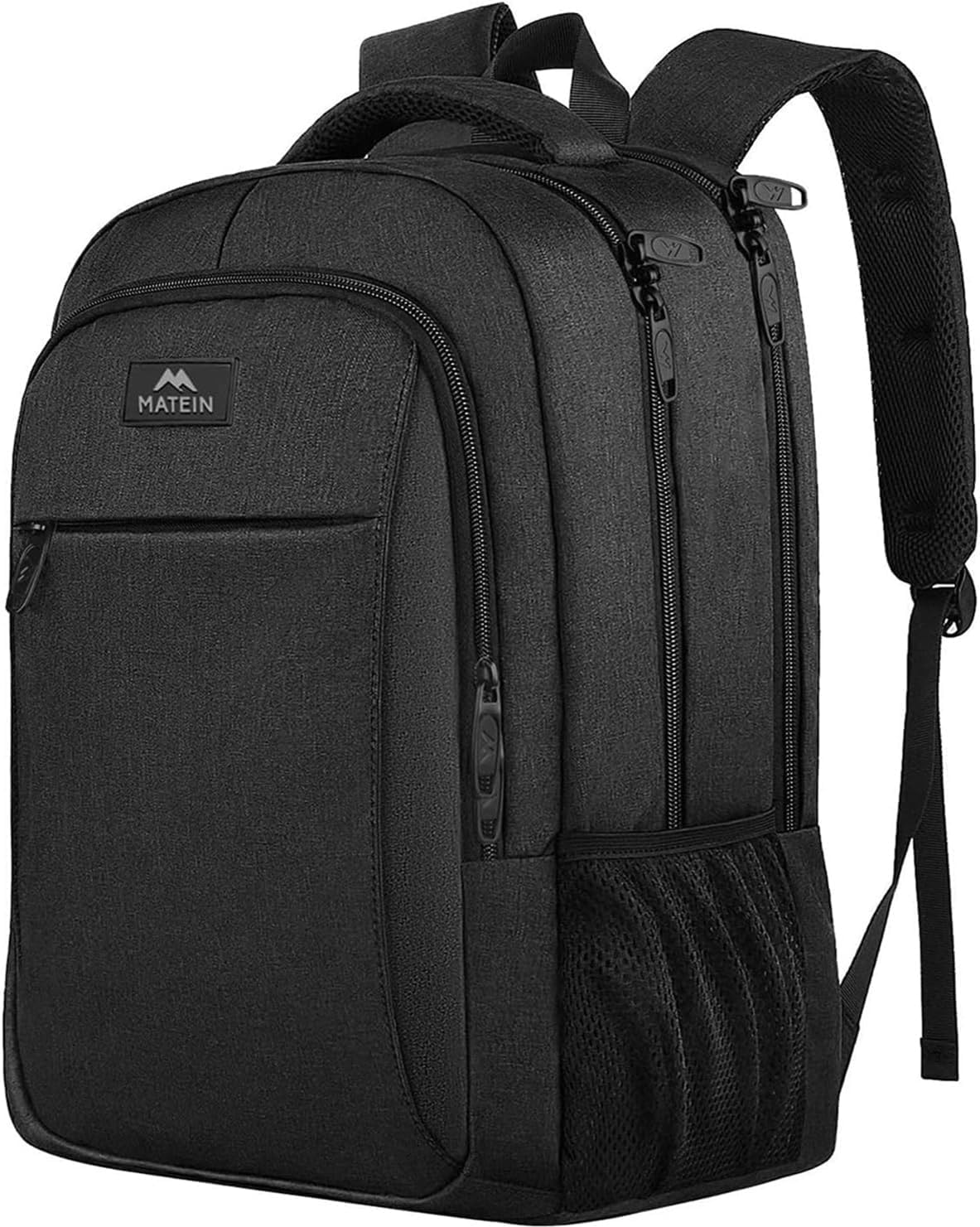 MATEIN Travel Laptop Backpack, Work Bag Lightweight Laptop Bag, Dark Black