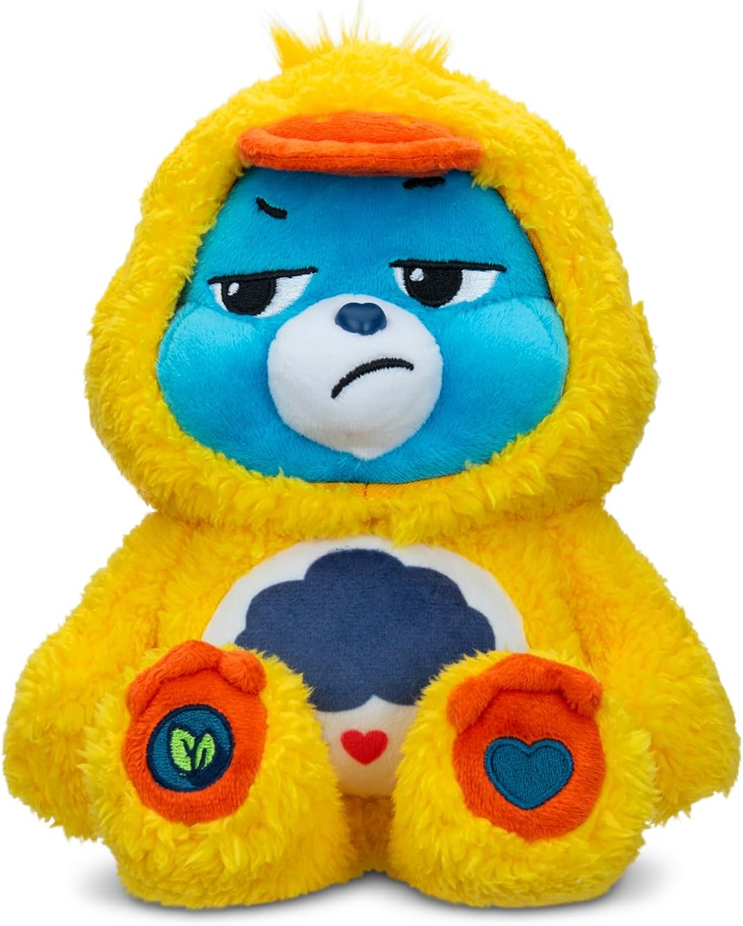 Basic Fun - Care Bears -Grumpy Chick Bear 35cm Bean Plush Toy, Easter Soft Teddy for Boys & Girls 4+, Collectable Cuddly Gift, Cute and Colourful Plush Bear