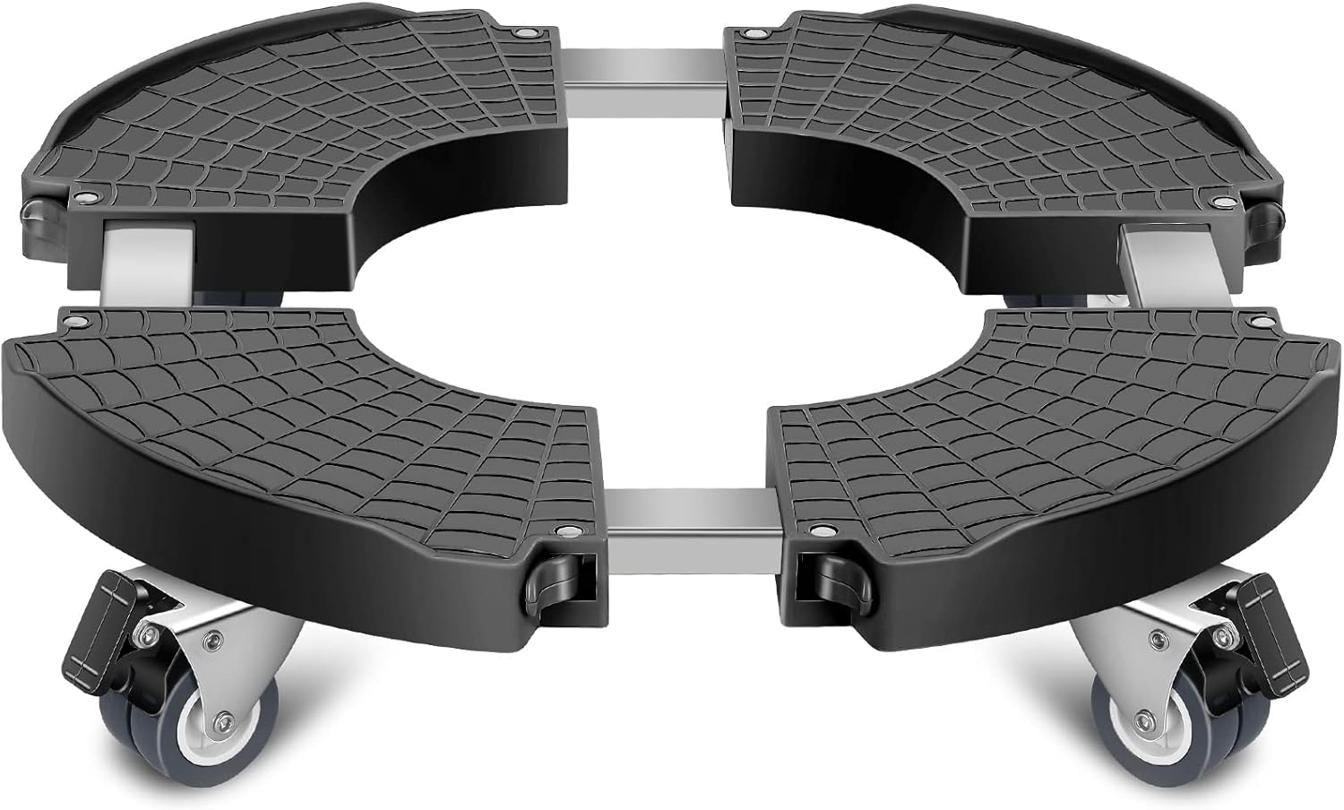 sanyi Plant Caddy with Wheels Heavy Duty, 15-21" Adjustable Plant Stand with Wheels, Large Plant Dolly Cart for Vertical Garden Tower, Vertical Planters, Patio Umbrella Base, Plant Pots, Trash Can