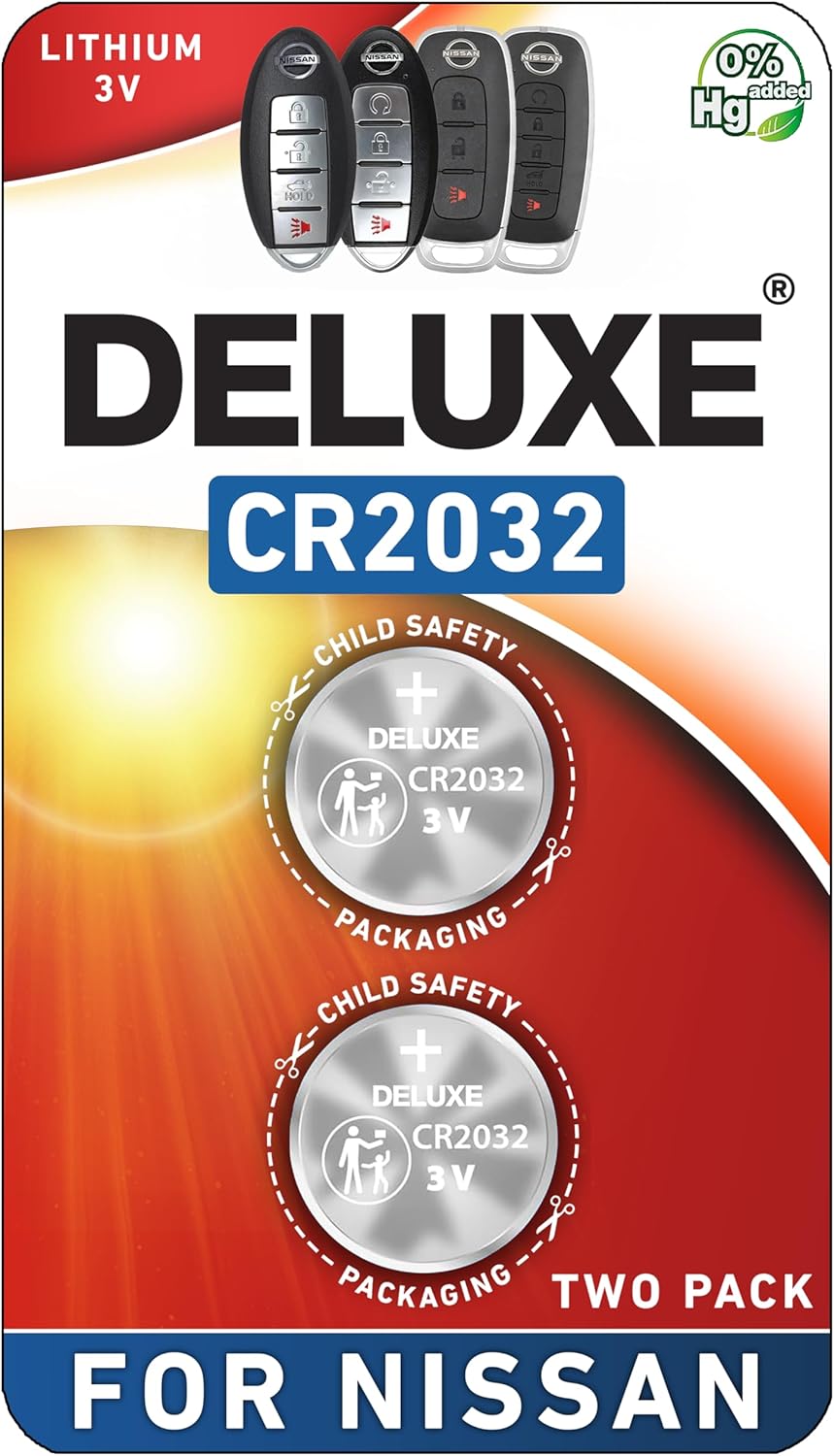 Key Fob Battery Replacement for Nissan (Rogue Altima Sentra Versa Pathfinder Murano Maxima Kicks Titan Frontier Armada Leaf Juke Quest 370Z GT-R) Smart Remote (Pack of 2)