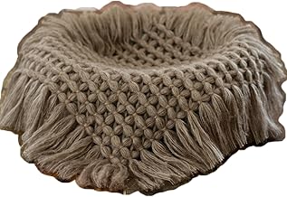 Zeroest Newborn Photography Baby Posing Layer Props Basket Filler Stuffer Mini Blanket Photoshoot HandKint Photo Wool Wrap (Dusty Grey)