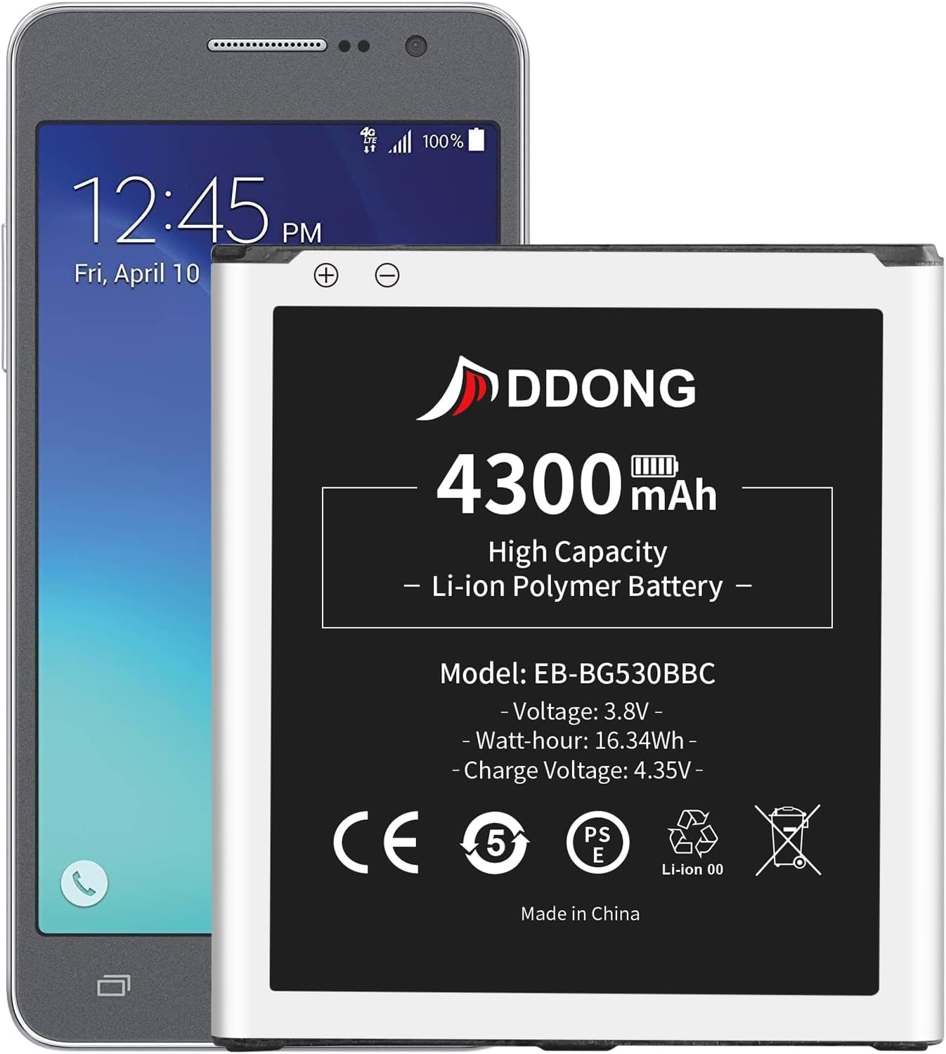 4300mAh Upgraded Replacement Battery for Samsung Galaxy J2 Prime SM-G532M/DS, J3 J320A J320V Battery EB-BG530BBE EB-BG530BBC
