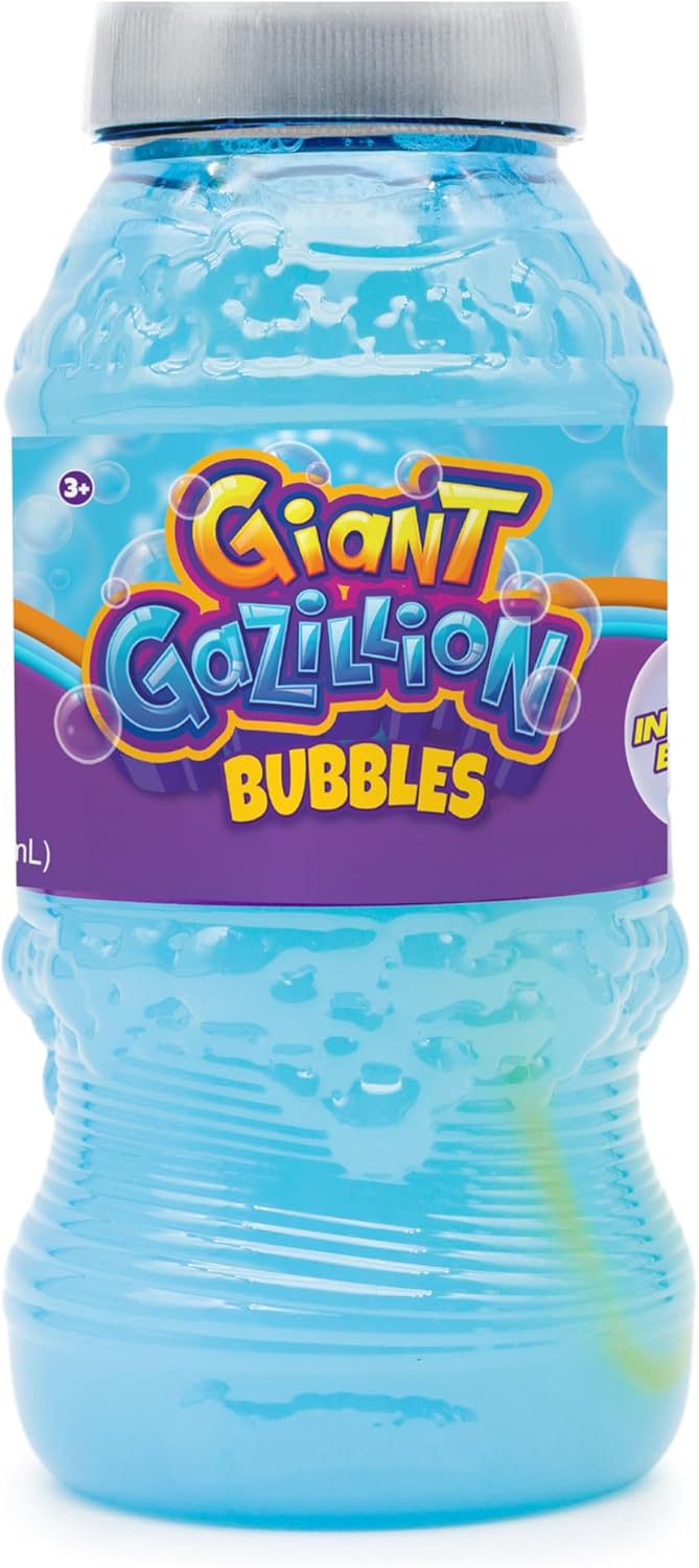 Gazillion Giant Bubble Solution 2 L – Lab‑Formulated for Huge, Stretchy Bubbles, Safe Non‑Toxic, No‑Stain, Includes Large Bubble Wand, Refill for Bubble Machines, Wands & Guns, Kids Ages 3 +