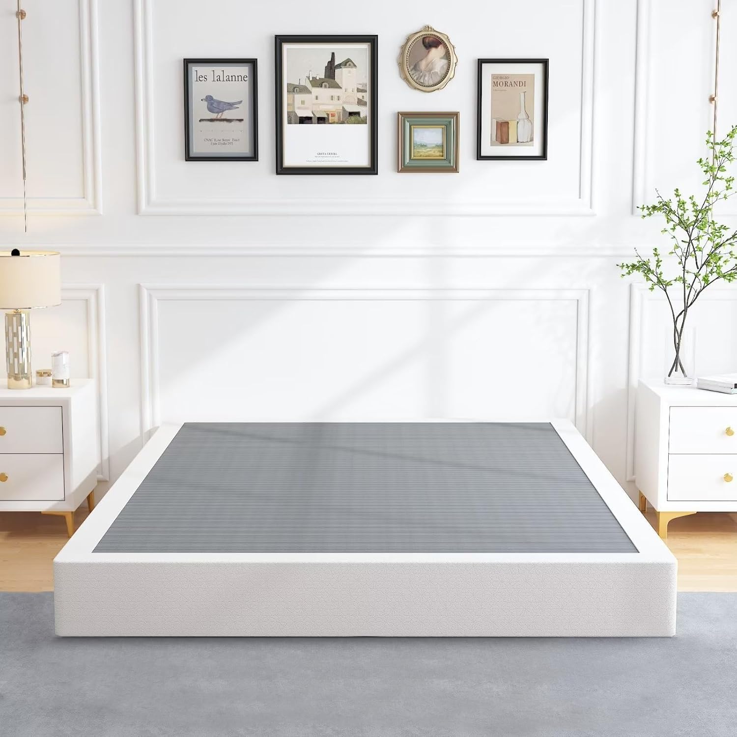 ALDRICH Box Springs King Size 9 Inch Heavy Duty Metal Mattress Foundation