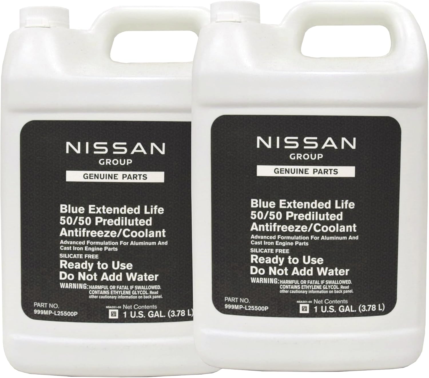 Nissan Genuine Fluid 999MP-L25500P Blue Long Life Antifreeze/Coolant - 2 Gallons