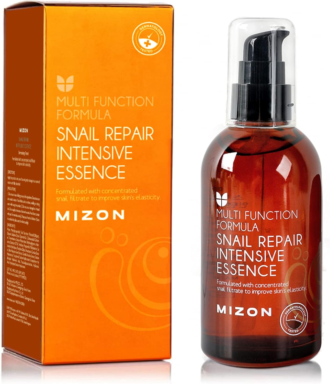 [MIZON] SNAIL REPAIR INTENSIVE ESSENCE (100ml) Korean Skincare - Hydrating Face Essence - Snail Secretion Extract - Anti-Aging & Wrinkle Care - Skin Radiance and Elasticity - Brightening