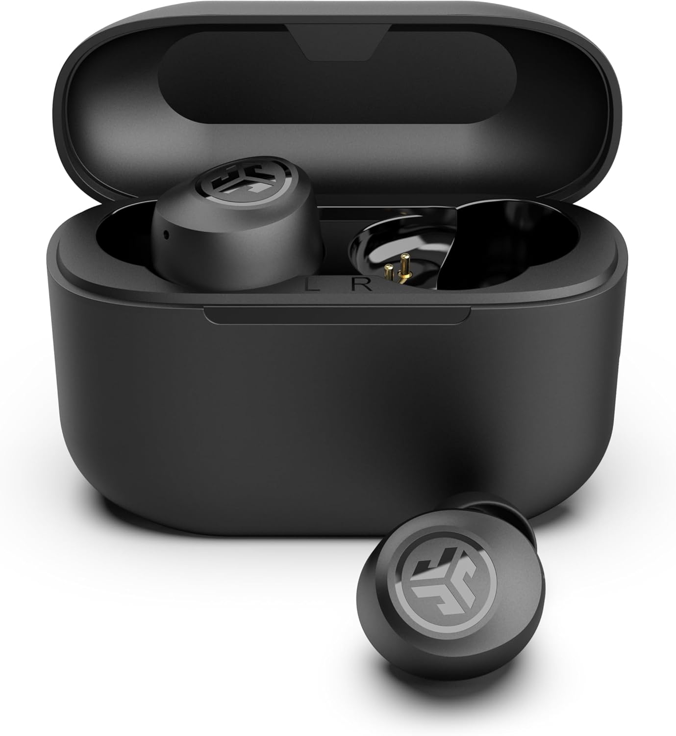 JLab Go Air Pop+ True Wireless Earbuds, In Ear Headphones, Bluetooth Earphones, 35H Playtime Ear Buds, Bluetooth Earbuds with Microphone, USB-C Charging Case, Dual Connect, EQ3 Sound, Midnight Black