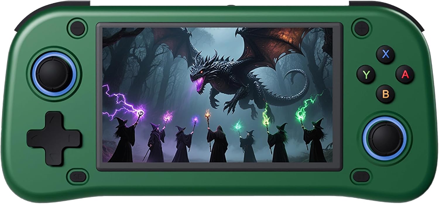 G28 Retro Handheld Game Console,21000+ Games, 4.3"-480*720 IPS Screen, 64GB Memory Card, 26 Emulators, 2100mAh Battery, 3D Joystick, OTG Support, 3.5mm Audio Jack, Portable Gaming Console for Adults