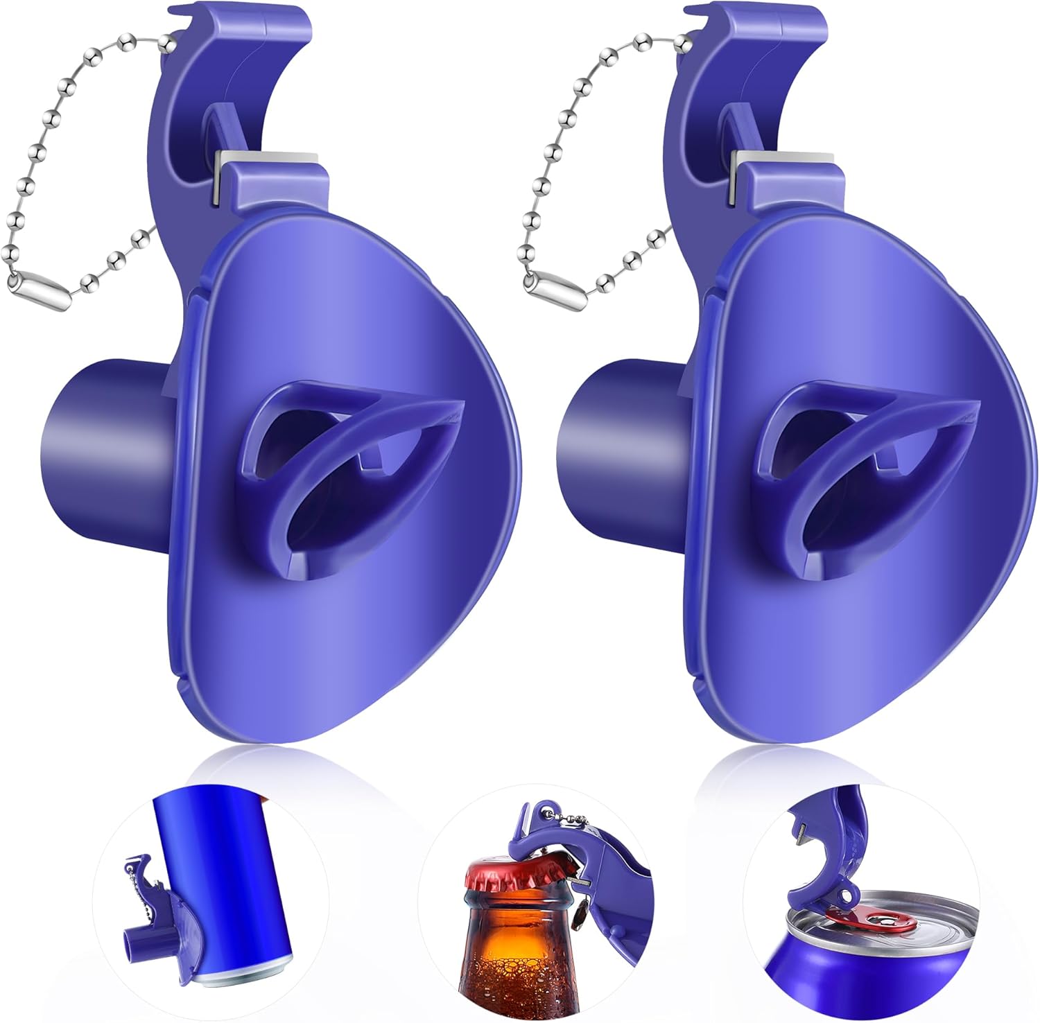 2 Pack Innovative Shotgun Tool with Built-in Funnel, 4 in 1 Shot Gun, Manual Can Openers Perfect for Summer Fest, Golf Course, Beach, Pool, Grad, Bachelorette, College House Party,etc