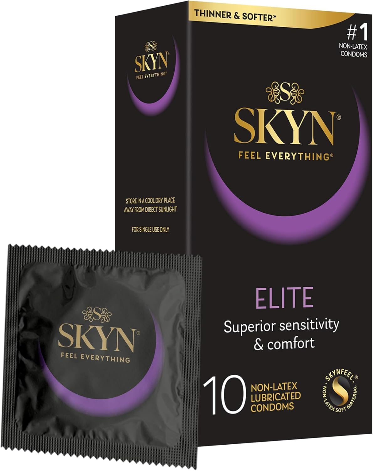 SKYN Elite, 10 Count, Ultra-Thin, Lubricated Latex-Free Condoms​