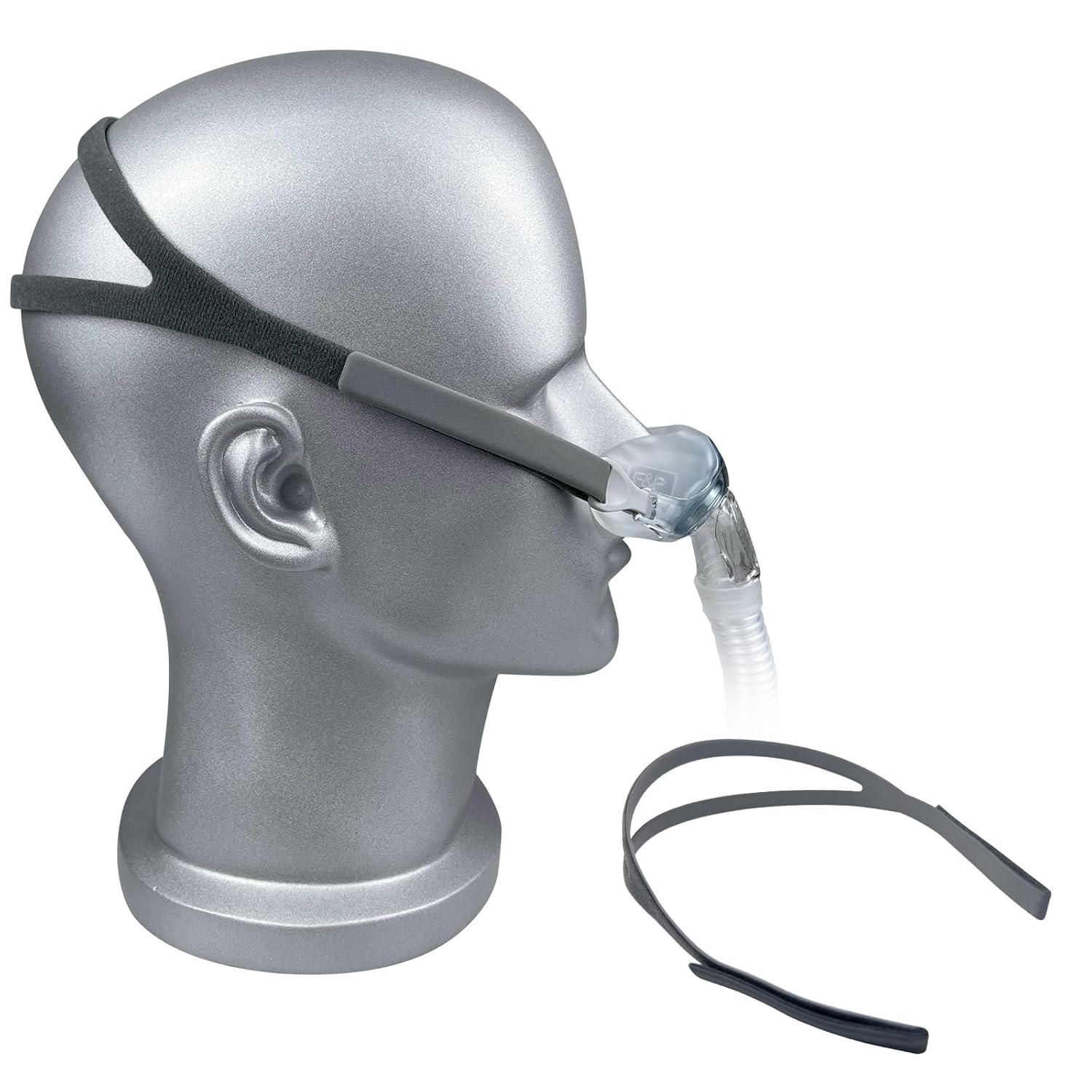 Brevida Nasal Pillow Mask Replacement Headgear Straps Non-Stretchy Design 2 Pack Headgear Strap Fit for Fisher & Paykel Brevida Nasal Pillow Mask Headgear - Gray