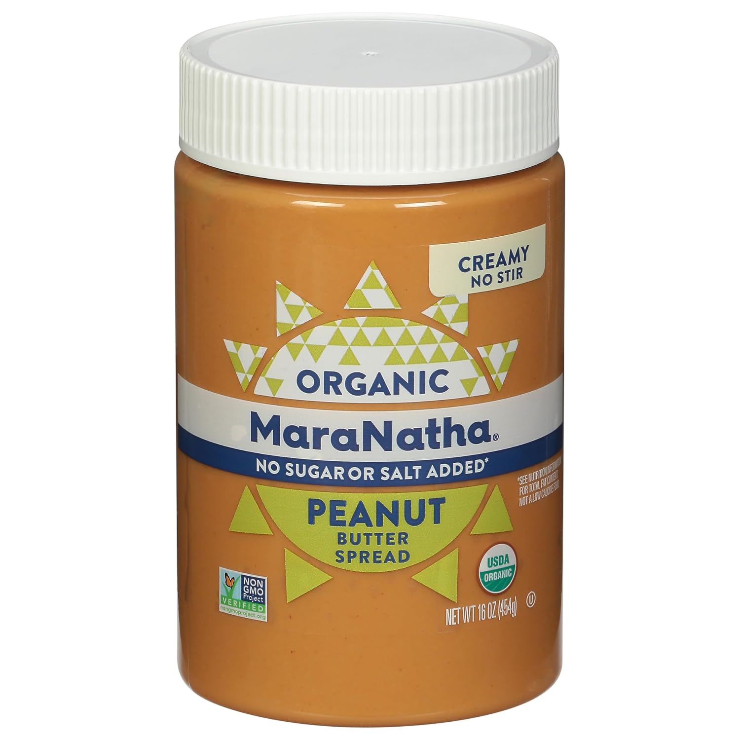 MaraNatha Organic Creamy Peanut Butter Spread, No Stir, No Sugar or Salt Added, 16 Ounce Jar