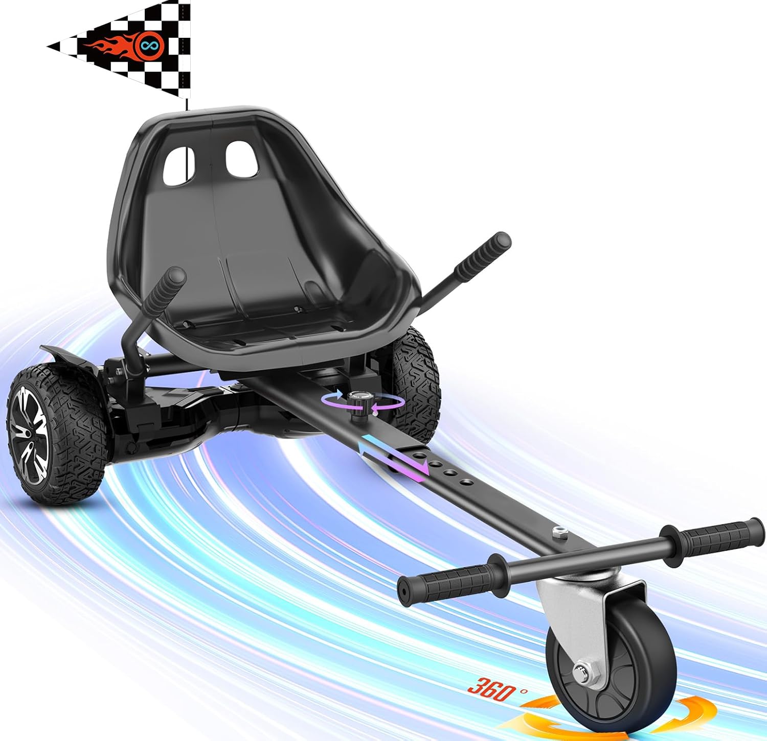 Gyroor Warrior 8.5 inch All Terrain Off Road Scooter with Bluetooth Speakers and LED Lights, UL2272 Certified Self Balancing Scooter