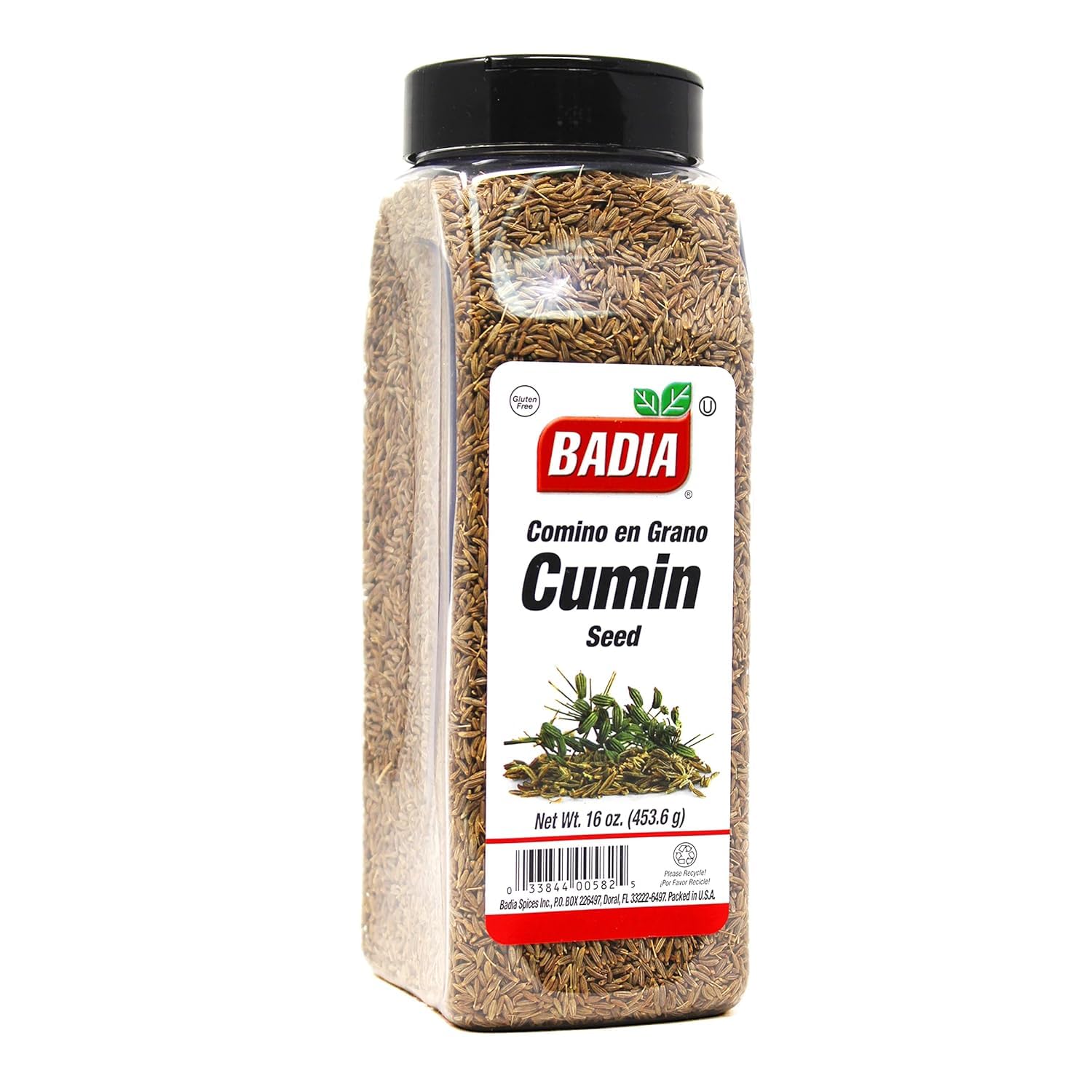 Badia Cumin Seeds, Whole Seed, Aromatic Flavor, Cooking, Spice Blends & Seasonings, 16 oz